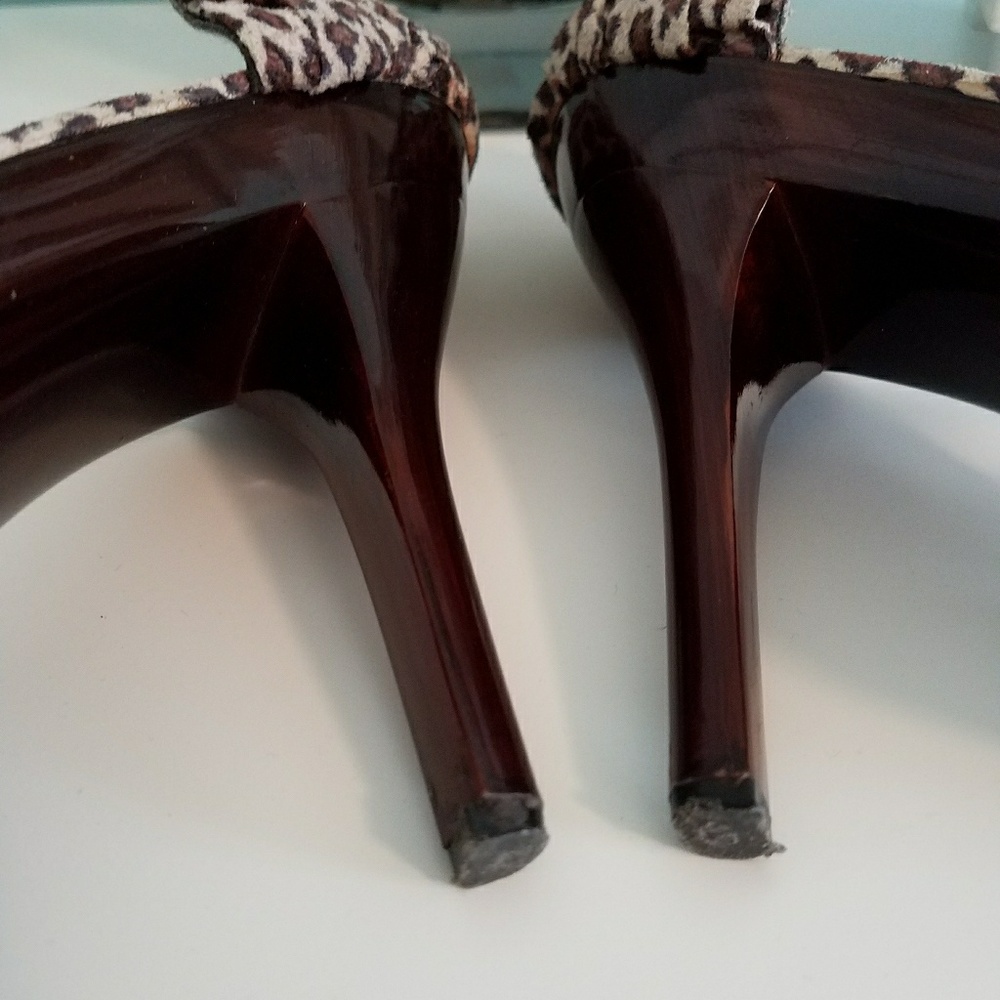 Sexy Platform cheetah ankle strap heel sz 7.5 - Picture 4 of 6